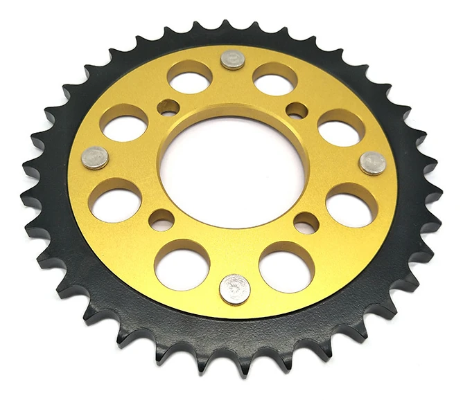 1045 steel and 7075-T6 aluminium combination sprocket