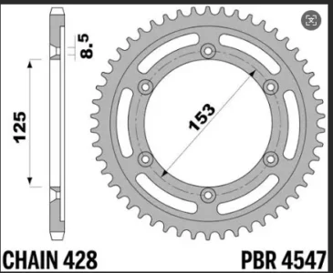 产品分类页-Motorcycle Chains & Chainsaw Chains XR125L 428 Rear Sprocket